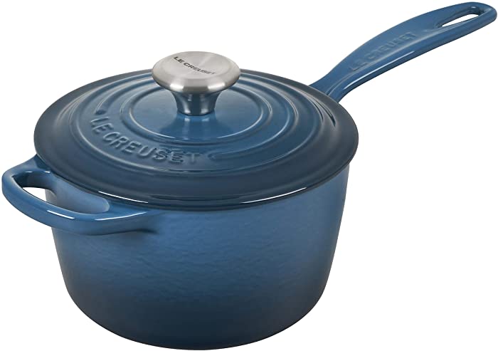 Le Creuset Enameled Cast Iron Signature Saucepan, 1.75 qt., Deep Teal