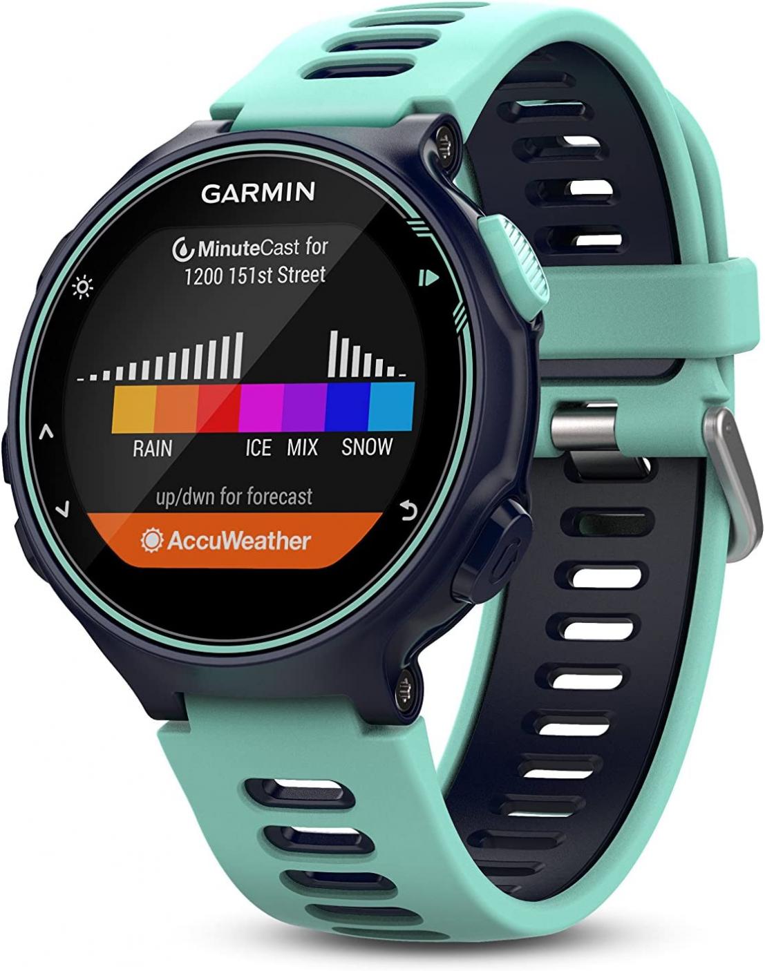 Garmin Forerunner 735XT, Multisport GPS Running Watch With Heart Rate, Midnight/Frost Blue