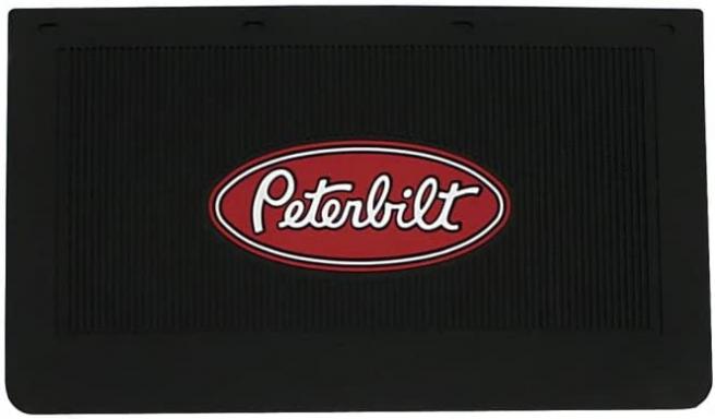 Peterbilt Motors Trucks 24" x 14" OEM Rubber Black Semi Truck Mud Flaps-Set