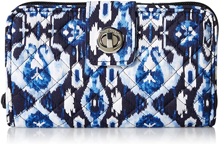 Vera Bradley Women's Cotton Turnlock Wallet with RFID Protection