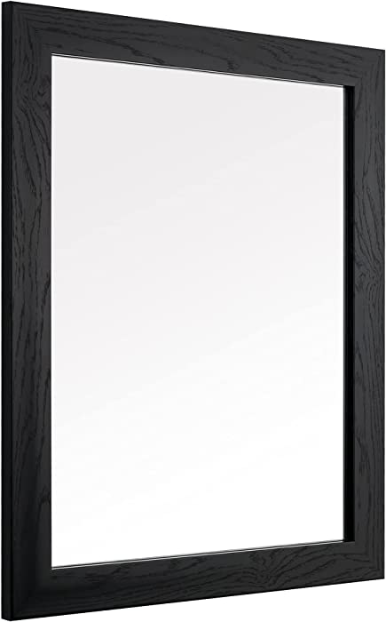 Ruomeng Rectangular Wall Mirror 16" x 20" for Bathroom, Bedroom, Entryway, Living Room, Black