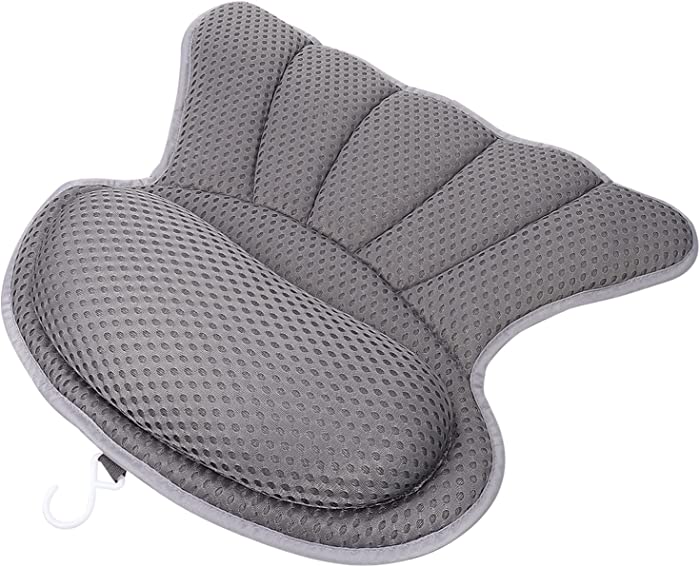 Bath Pillow Bathtub Spa Pillow: Air Mesh Suction Cups Fish Tail Bathtub Cushion for Neck Head Back Shoulder Cushion