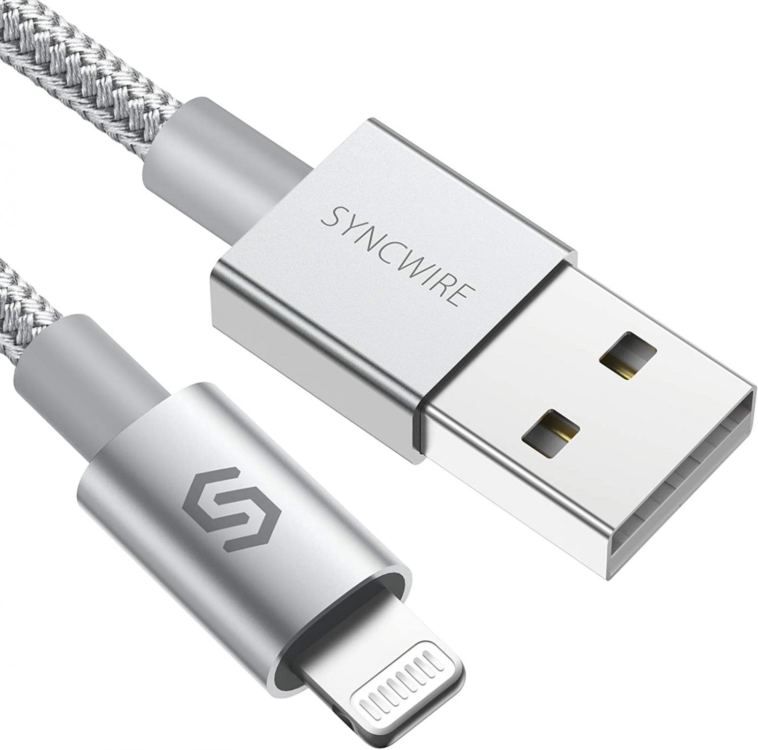 Syncwire iPhone Charger Lightning Cable 6ft [Upgraded Apple C89 MFI Certified] Nylon-Braided High-Speed Charging&Sync Cord for iPhone 12 Mini 11 Pro Xs Max XR X 8 7 6 6s Plus SE 5S 5C 5, iPad, iPod