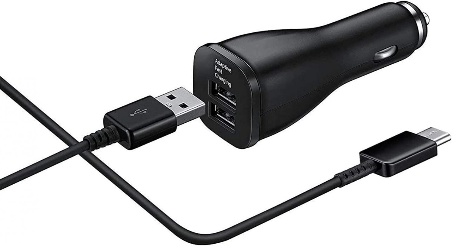 Samsung Adaptive Fast Charging Dual-Port Car Charger, LaoFas USB Rapid Car Charger with Type C Cable 5ft Compatible Samsung Galaxy S10+/S10e/S10/S9/S9 Plus/S8/S8 Plus/S8 Active/Note10 and More