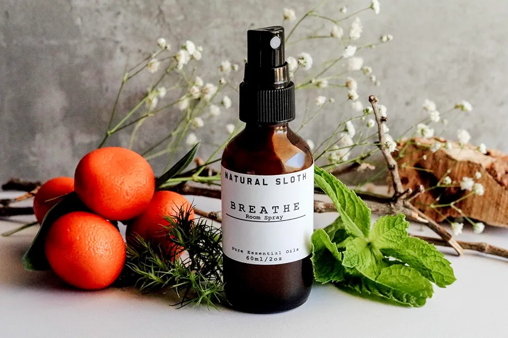 Breathe Room and Linen Spray - Non-Toxic | Pet Safe | Made with Organic Ingredients | Plant-Based | Scented With Only Pure Essential Oils | 2 Fl Oz