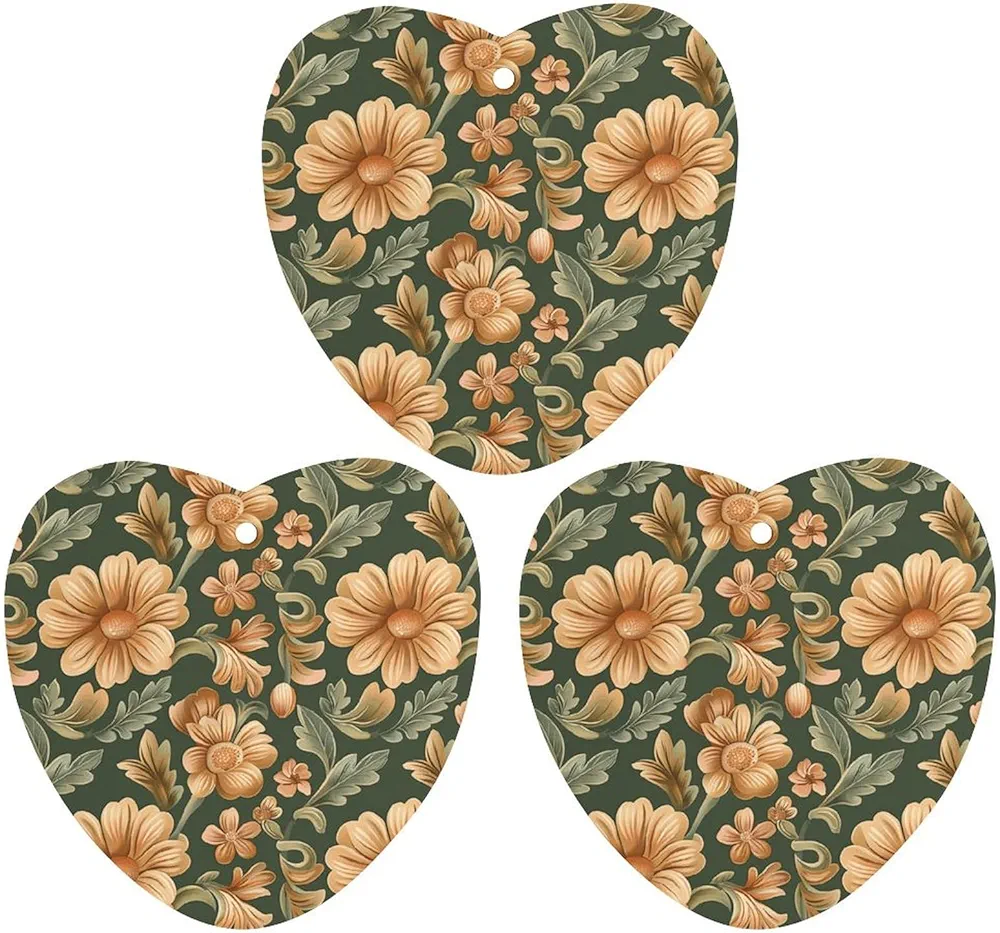 Car Air Fresheners 3 Pcs Hanging Air Freshener for Car Beautiful Green Pattern Aromatherapy Tablets Hanging Fragrance Scented Card for Car Rearview Mirror Accessories Scented Fresheners for Bedroom Ba