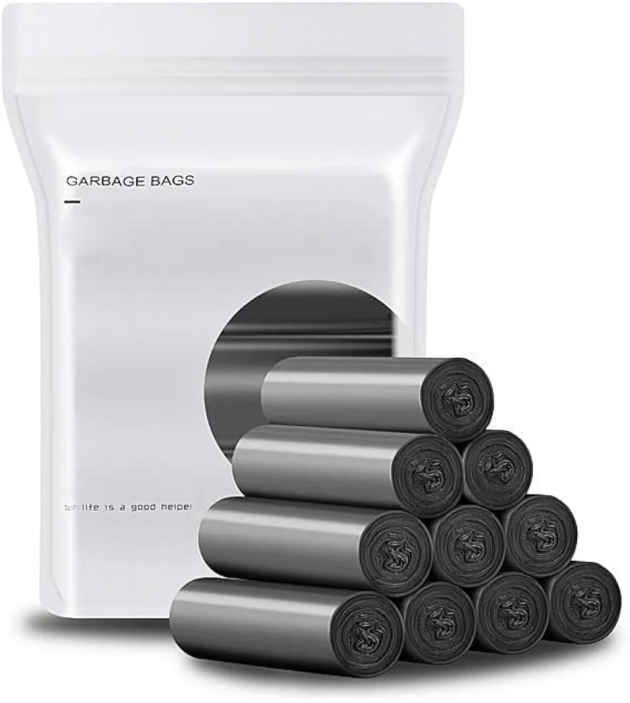 Garbage Bags 3 Gallon Black Padded Handheld Garbage Bags, Bathroom, Bedroom, Kitchen, Office, Outdoor and Living Room (100 pcs, 3 gallons, black)