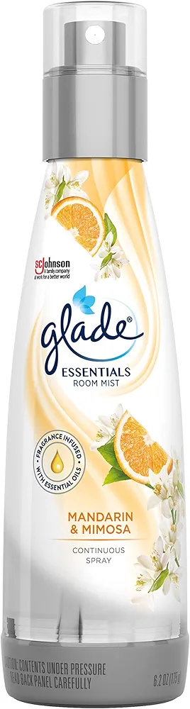 Glade Essentials Room Mist, Mandarin & Mimosa Scent | Air Freshener - 6.2 Once (Pack of 3) (3)