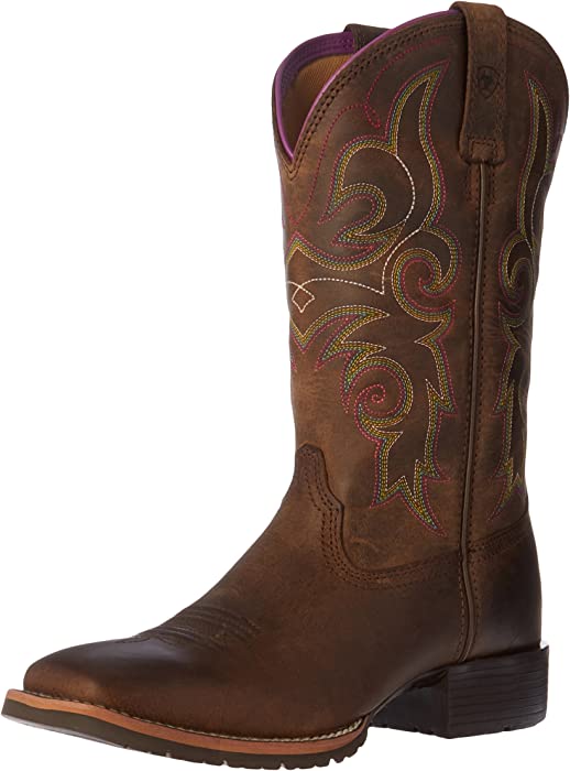 Ariat Hybrid Rancher Western Boots - Women’s Square-Toe Leather Work Boot