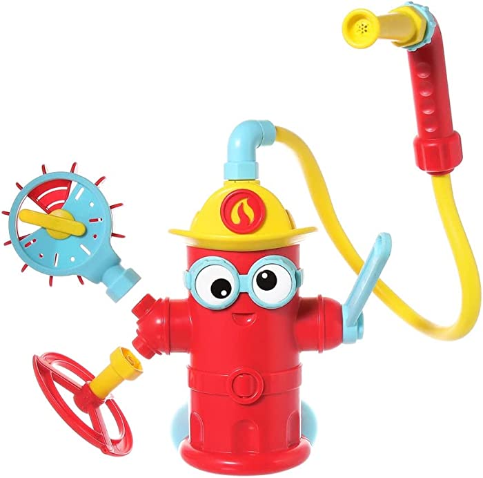 Yookidoo Ready Freddy Spray ‘N’ Sprinkle Kids Bath Toy. Action-Oriented Fire Hydrant Play Game for Children Ages 3+. Comes with 4 Fireman Accessories, Promotes STEM-Based Learning.