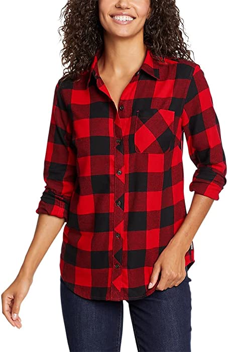 Eddie Bauer Women's Forest Flannel Shirt, Salsa