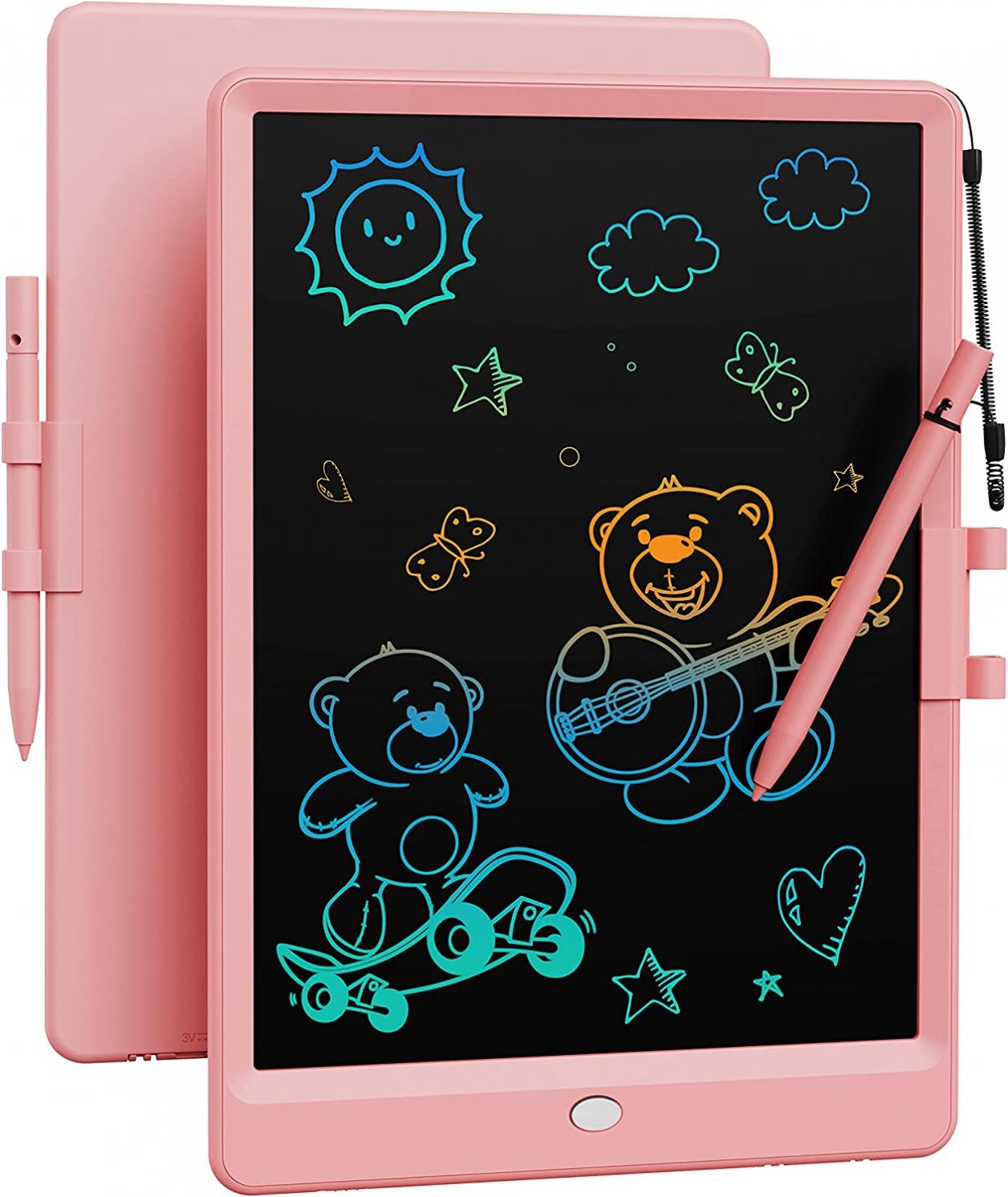 Bravokids Toys for 3-6 Years Old Girls Boys, LCD Writing Tablet 10 Inch Doodle Board, Electronic Drawing Tablet Drawing Pads, Educational Birthday Gift for 3 4 5 6 7 8 Years Old Kids Toddler (Pink)