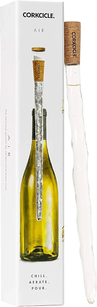 Corkcicle Air Wine Bottle Chiller, 0.94” x 0.94” x 12” – Keep Chilled Whites Cold & Bring Room Temp Reds to Cellar Temp in 15 Minutes with the Wine Chiller – Convenient Pour-Through with Aerator