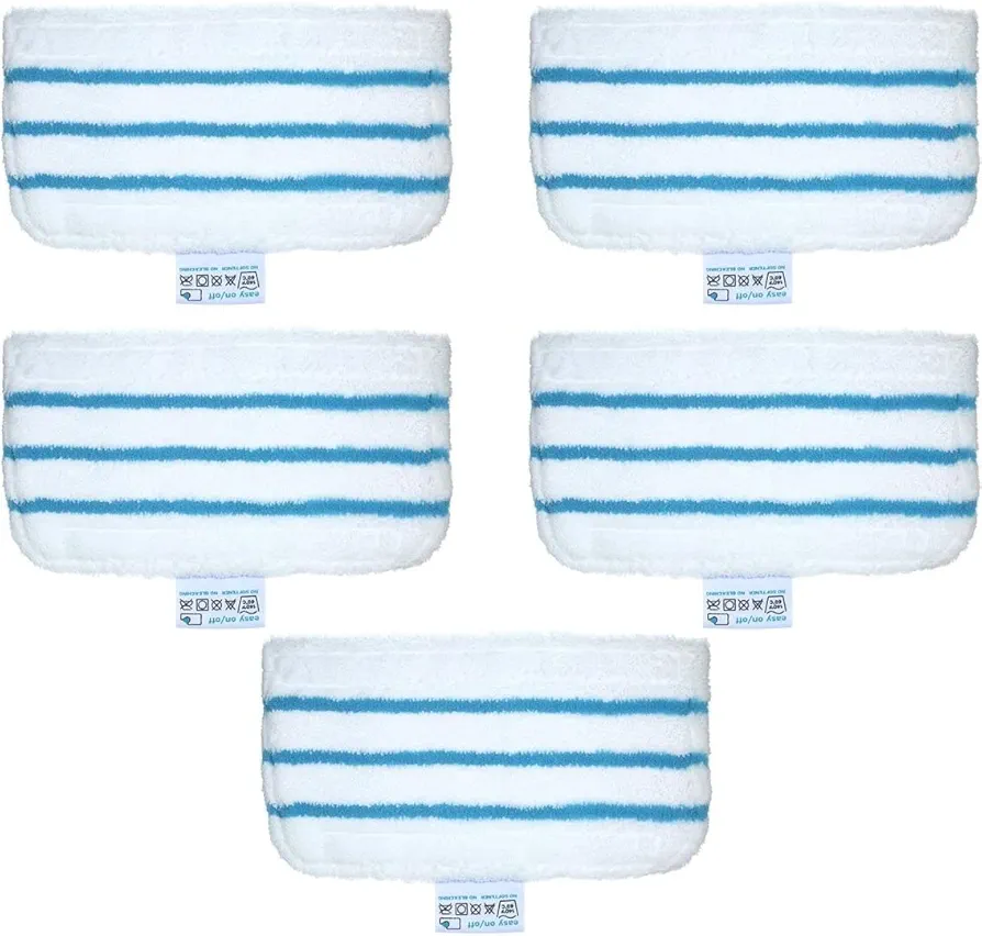 Mop Pads Replacement 5 Pack for Black + Steam Mop,Reusable Mop Pads Washable Mopping Pad Accessories,Fsm1610/ Fsm1630