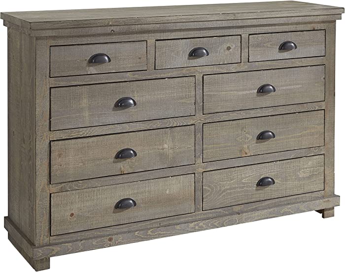 Progressive Furniture Willow Drawer Dresser, Weathered Gray