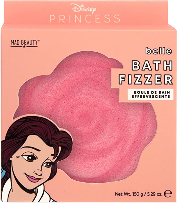 MAD Beauty Mad Beauty Disney Princess Belle Bath Fizzer Pampering Bath Ball Bomb Pink Rose Pamper Skincare