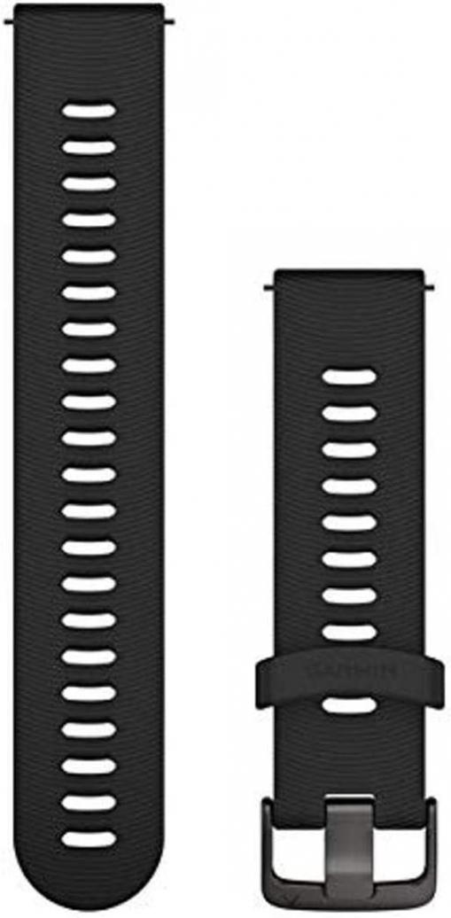 Garmin Quick Release Band, 20mm, Black with Slate Hardware