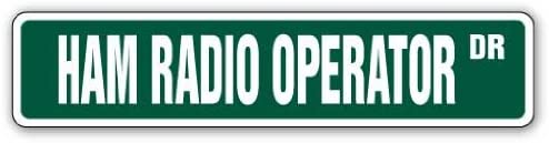 SignMission 4" X 18" Aluminum Sign, Ham Radio Operator