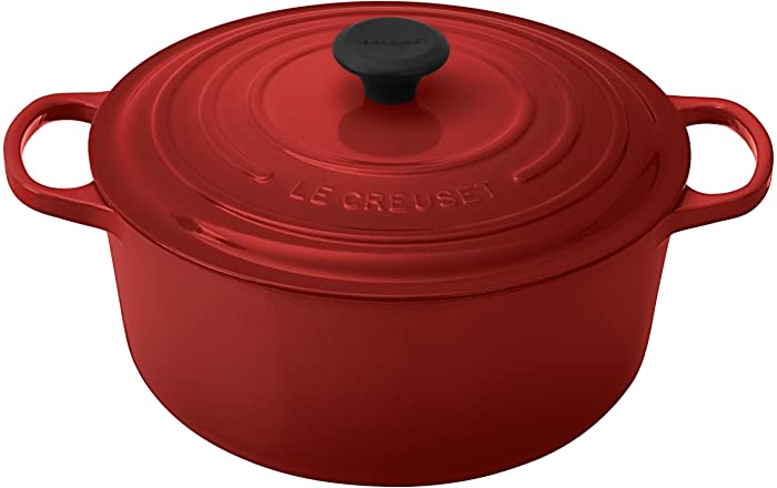 Le Creuset Enameled Cast Iron Signature Round Dutch Oven, 7.25 qt., Cerise