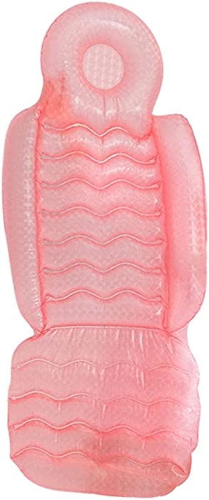 FAKEME Bath Ergonomic Bathtub Spa Cushion, Non-Slip 8 Strong Suction Cups, Comfortable Head Rest and Neck, Back, Shoulder Support - Pink