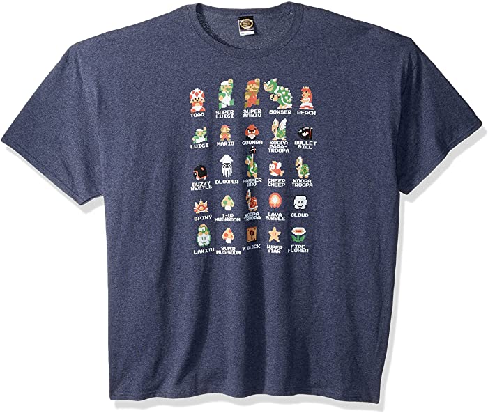 Nintendo Men's Pixel Cast T-Shirt