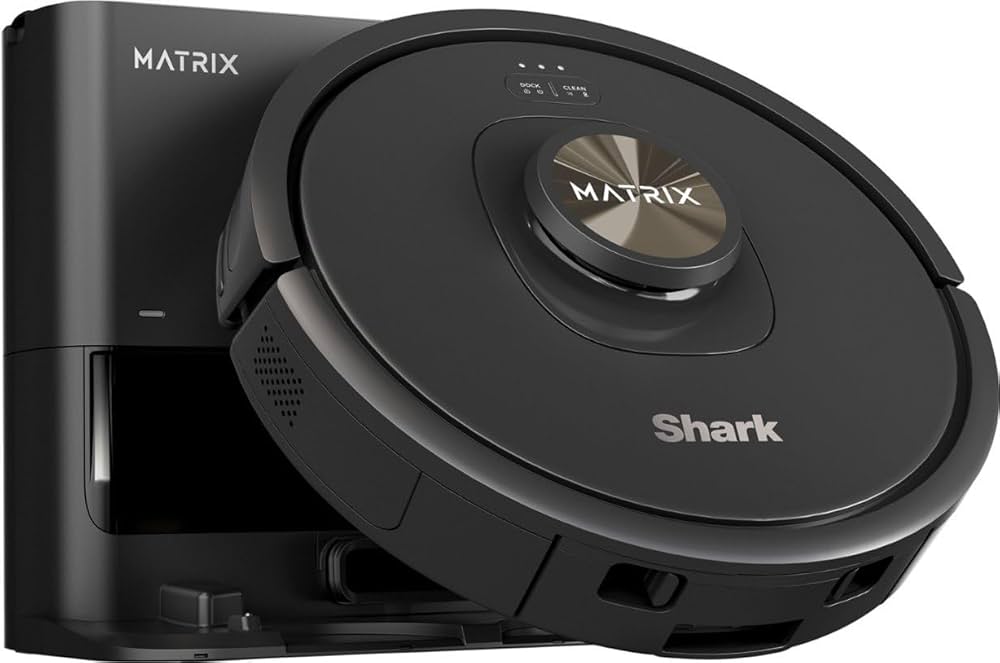 Shark RV2320S Matrix Self-Emptying Robot Vacuum with Bagless 30 Day Capacity Base, Self-Cleaning Brushroll, Precision Home Mapping and Extended Runtime, Wi-Fi, Perfect for pet Hair, Black (Renewed)