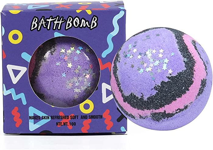 Bath Bombs for Women Bath Bombs Gift Set Handmade Organic Bubble Bath Rich in Sea Salt Citric Acid Essential Oils Rose Extract Spa to Moisturize Dry Best Gift for Mom,Wife,Kids(Starry Sky Lavender)