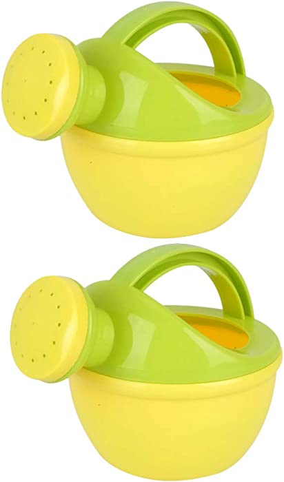 TOYANDONA 2 Pcs Watering Can Bath Toy,Kids Beach Bath Sprinkler Toy Plastic Garden Watering Cans, Random Color