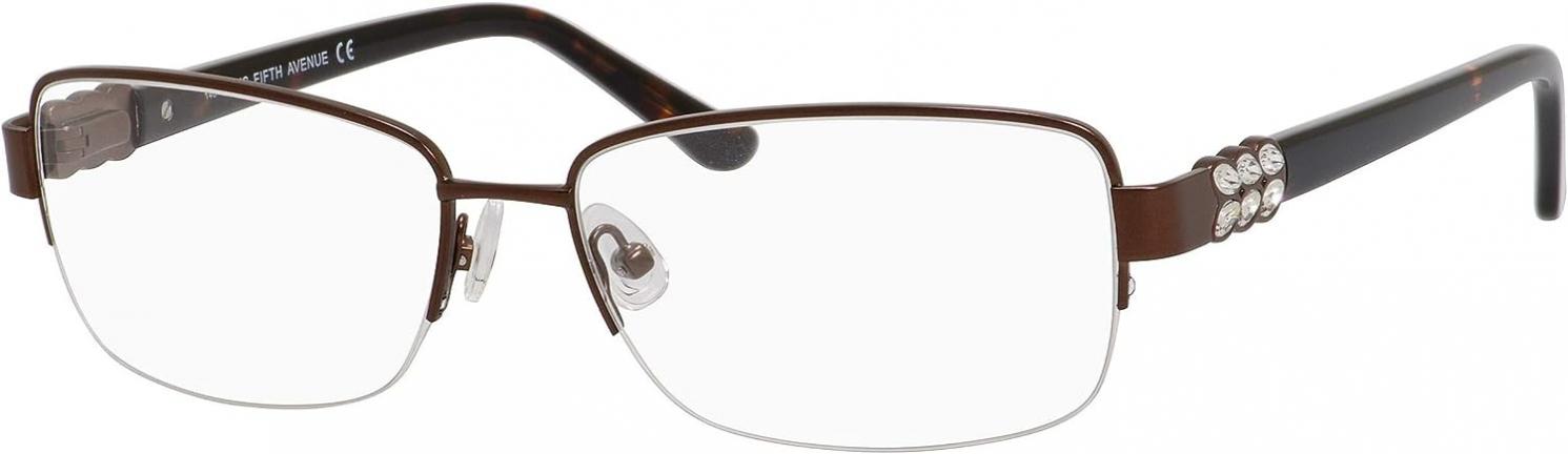 SAKS FIFTH AVENUE 0FV8 Brown Eyeglasses