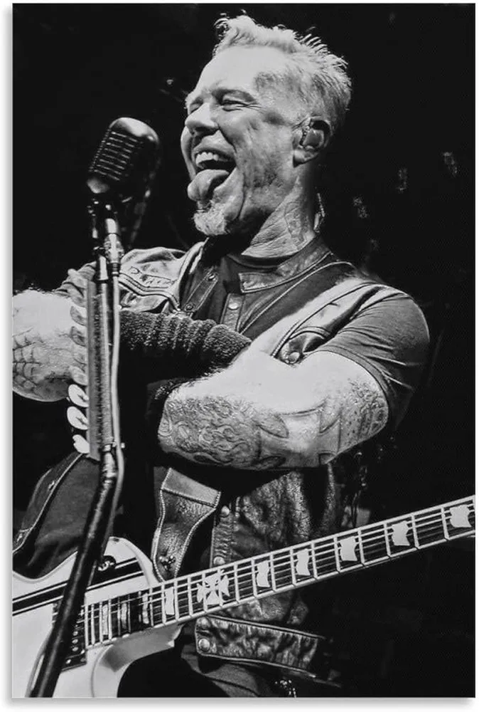 James Singer Hetfield Poster Canvas Wall Art Room Decor Picture For Bedroom Bar And Dormitory 16x24inch(40x60cm)