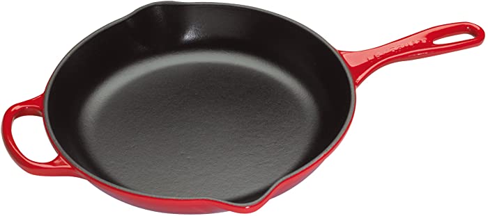 Le Creuset Enameled Cast Iron Signature Iron Handle Skillet, 10.25" (1-3/4 qt.), Cerise