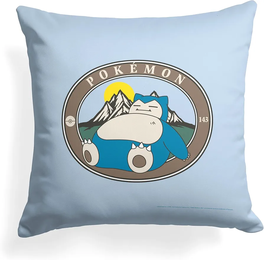 Northwest Pokemon Pillow, 18" x 18", Snooring Outdoors