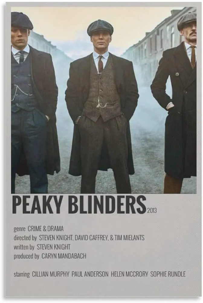 ESyem Posters Series Peaky Blinders Vintage Wall Art Canvas Painting Posters And Prints Wall Art Pictures for Living Room Bedroom Decor 16x24inch(40x60cm) Unframe-style