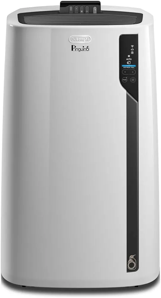 DeLonghi Portable Air Conditioner 12,500 BTU,cool extra large rooms up to 550 sq ft,wifi with alexa,energy saving,heat,quiet,remote,AC Unit,dehumidifier,fan,programmable,window venting kit,EL376HRGFK