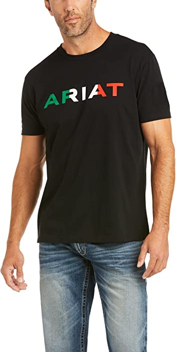 ARIAT Men's Viva Mexico Short Sleeve T-Shirt, Black