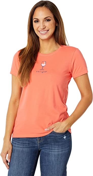 Life is Good Women's Crusher Tee Wine Glass