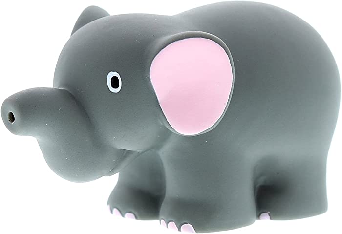 DolliBu Elephant Bath Buddy Squirter - Floating Elephant Rubber Bath Toy, Fun Water Squirting Bathtime Play for Toddlers, Soft Wild Life Animal Toy for The Bathtub, Beach & Pool for Kids - 3 Inch