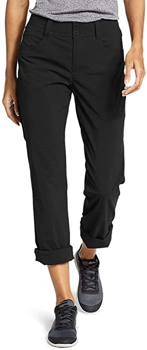 Eddie Bauer Women's Sightscape Convertible Roll-Up Pants, Black, 8