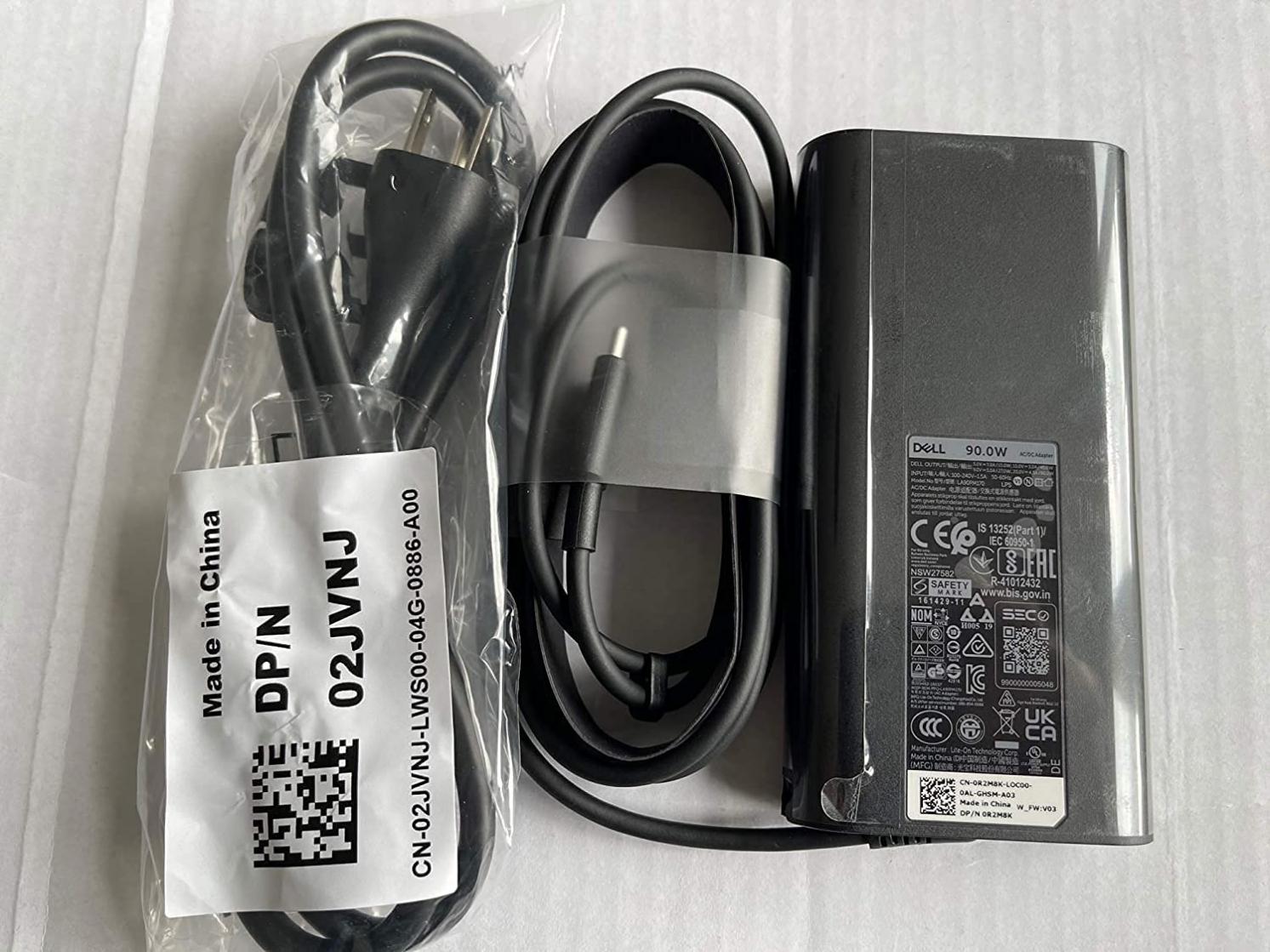 New Laptop Charger 90W watt USB Type C(USB-C) AC Power Adapter Include Power Cord for Dell XPS 13，Precision 3540,Latitude 3400,3500, 5289,5300 2in1,7400 2in1,7300, 7390 2in1, 7200 2in1,5400,0TDK33