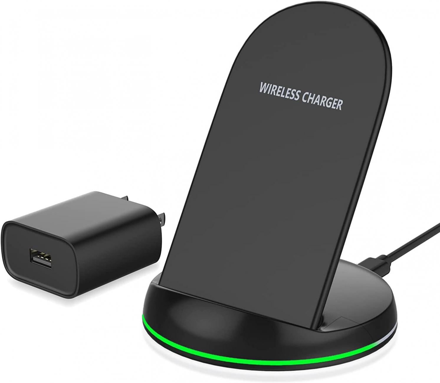 Yootech Wireless Charger,10W Max Wireless Charging Stand with Quick Adapter, Compatible with iPhone 14/14 Plus/14 Pro/14 Pro Max/13/13 Mini/13 Pro Max/SE 2022/12/11/X/8,Galaxy S22/S21/S20/S10