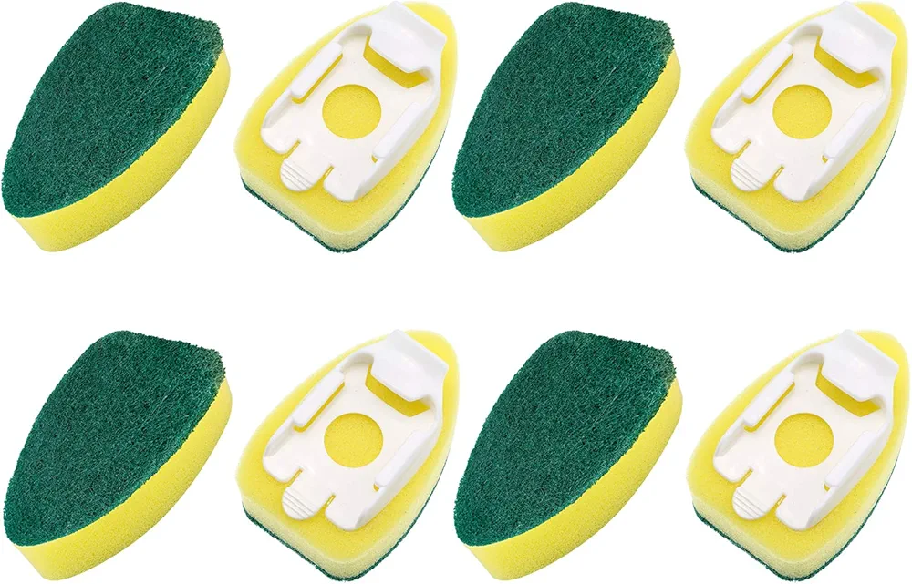 8 Pack Dishwand Refills Sponge Heads Replacement Sponge Durable Dish Wand Sponge Refills for Kitchen Room Dishwashing Cleaning Supplies