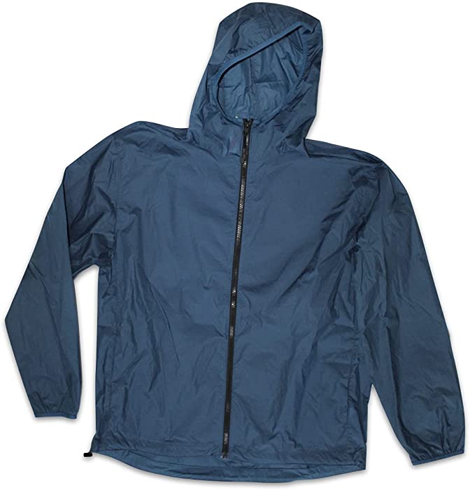 American Eagle AE Men's Full Zip Performance Windbreaker Jacket AEO Mens Coat Blue M L