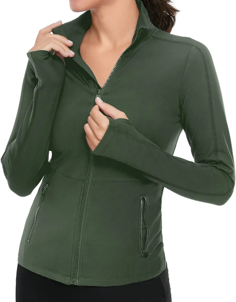 VUTRU Women's Workout Yoga Jacket Full Zip Running Track Jacket