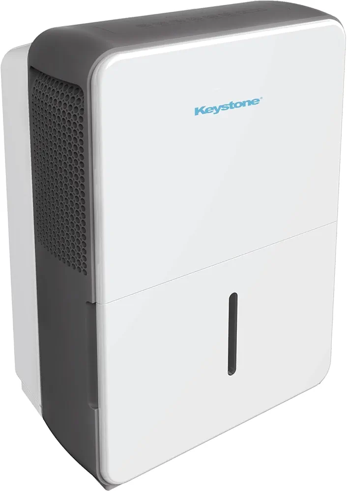 Keystone 50-Pint Portable Dehumidifier for Basement, Garage, Living Room, and Extra Large Rooms up to 4,500 Sq.Ft., 115V, Quiet Dehumidifier for Home and Moisture Absorber with Auto-Shutoff and Timer