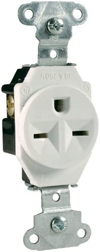 Legrand-Pass & Seymour 5651WCC8 Specification Grade Single Receptacle 15-Amp 250-volt-volt, White