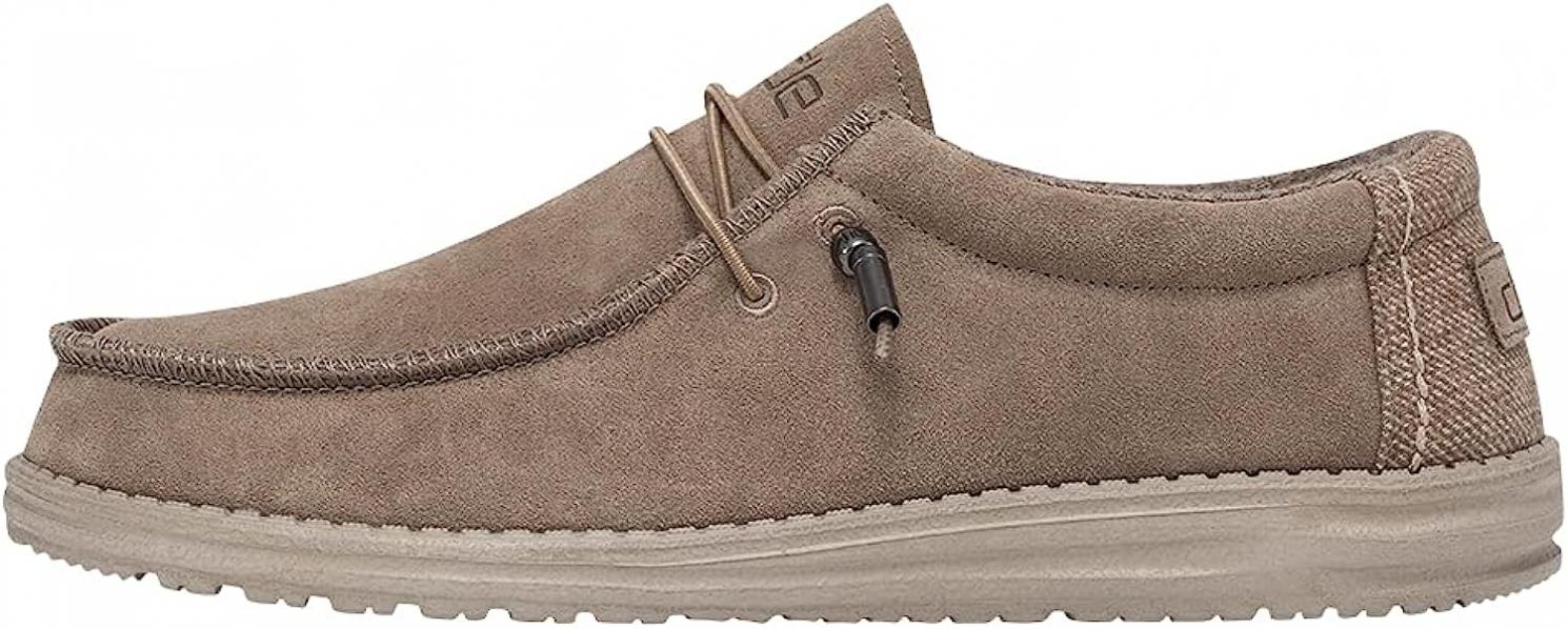 Hey Dude Men's Wally Suede Desert Size M8 | Men’s Shoes | Men's Lace Up Loafers | Comfortable & Light-Weight