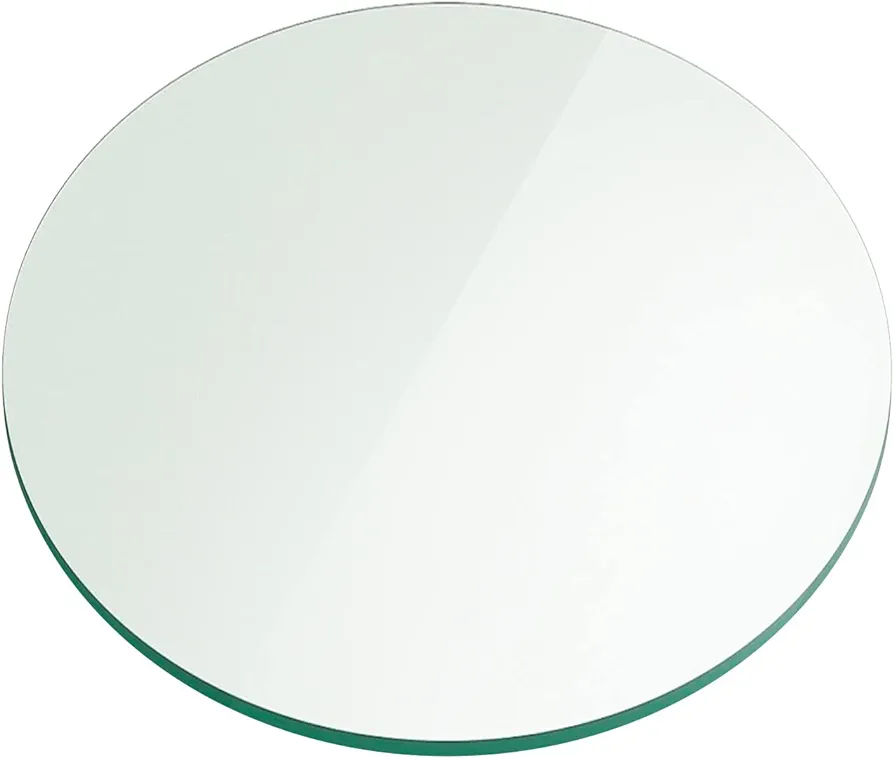 Fab Glass and Mirror 20 inch Round Glass Table Top 1/2 inch Thick Flat Polish Tempered