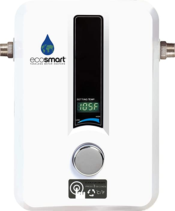 EcoSmart 8 KW Electric Tankless Water Heater, 8 KW at 240 Volts with Patented Self Modulating Technology