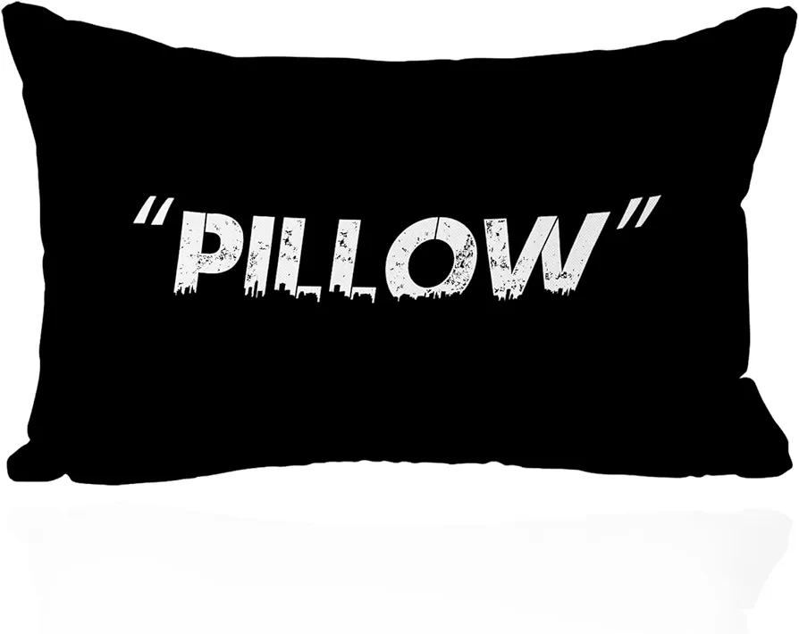 Hypebeast Room Decor,Off Black Inspired Pillow Quotation Decorative Throw Pillow Cover,Sneakerhead Decor, Cushion Case for Home Sofa Couch Decoration 12"×20"