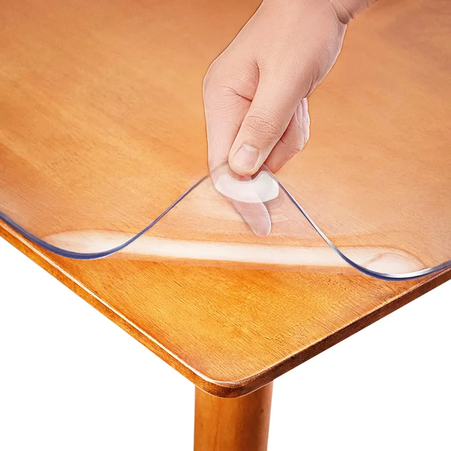 Upgraded Version 1.5mm Thick Table Cover Protector Table Protector for Dining Room Table Chair Mat for Hardwood Floor Table Pad for Kitchen Wood Grain Wooden Floor Carpet Pad 42x80 inch